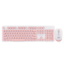 XINMENGN520 2.4GHz Wireless Retro Keyboard and Mouse Combo Set for School Office Use