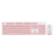 XINMENGN520 2.4GHz Wireless Retro Keyboard and Mouse Combo Set for School Office Use