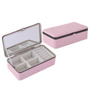 Multi-function Jewelry Storage Box Korean Style Fresh And Simple Girl Earrings Plate Jewelry Box Protable Leather Earrings Ring