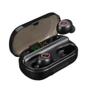 V10 Three Digital Display TWS Wireless bluetooth 5.0 Earbuds Earphone Waterproof Bass Headset with Charging Box