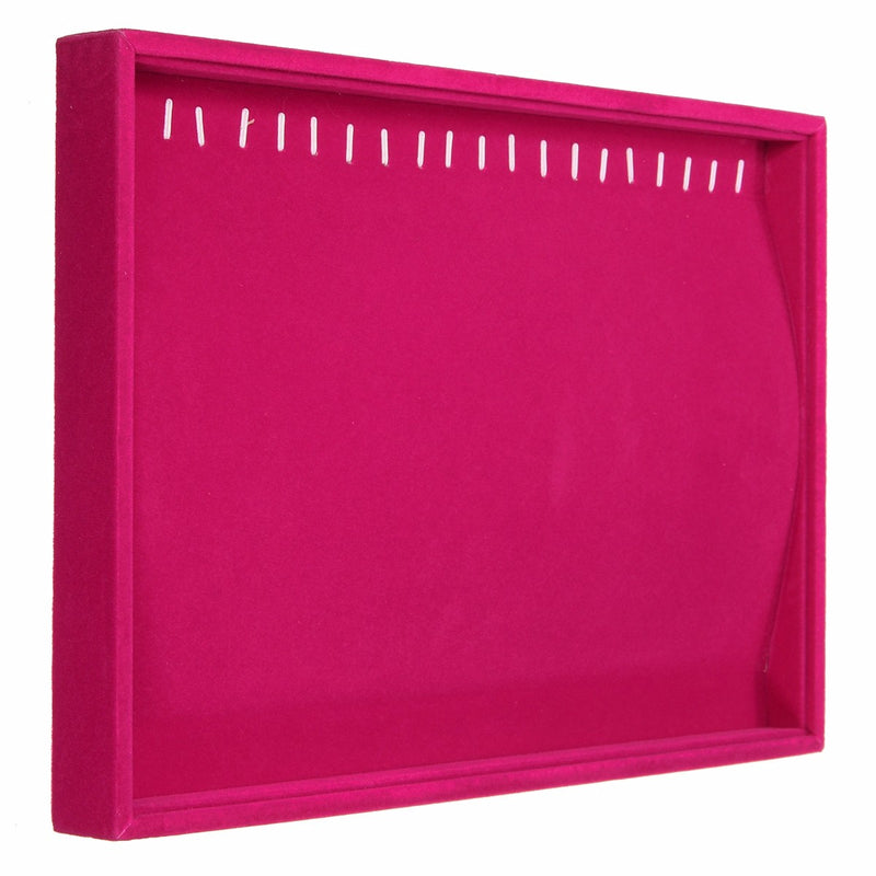 Velvet Necklace Curved Showcase Storage Holder Jewelry Display Tray