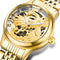 TEVISE 9006 3D Phoenix Dial Display Automatic Mechanical Watch Full Steel Waterproof Unisex Watch