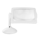 White Desktop Magnifier Plastic Magnifying Glass Standing Style With 2 LED Light