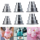 6x S/M/L Mini 3-Tier Cupcake Pudding Chocolate Cake Baking Mold Baking Pan Mould