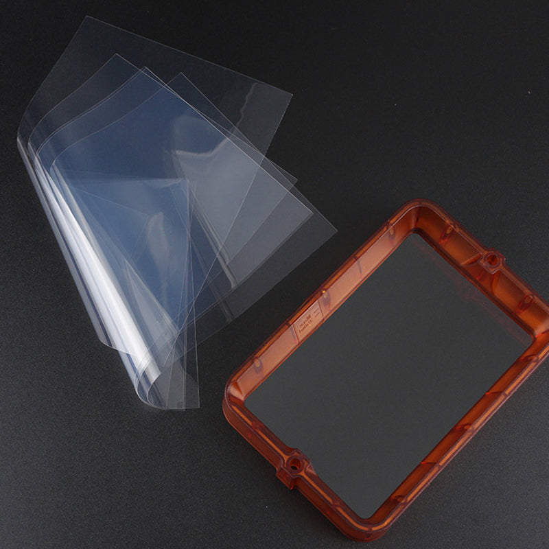 147.5 * 96mm Transparent Orange DLP Plastic Slot With 5pcs FEP Film For DLP SLA 3D Printer Compatible 5.5 inch