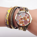 Fashion Folk Custom Style Flower Big Dial Ladies Bracelet Watch Women Quartz Watch