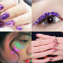 Dark Purple Nail Art Glitter Powder Sheet 1mm Sequins Sparkly Colorful Iridescent Acrylic Tips 10ml