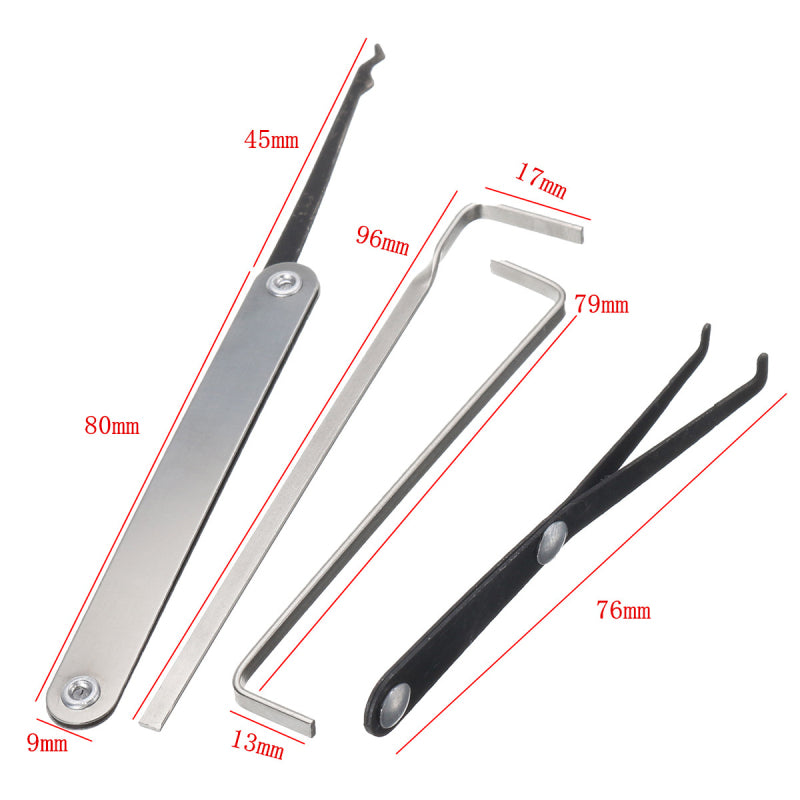 DANIU 16pcs Padlock Locksmith Training Starter Practice Kit Lock Unlocking Picks Hand Tool