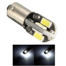 2pcs 12V Ba9s 2W 100LM 6000K T4W White 6 SMD LED Dashboard License Wide Light Lamp Motorcycle Car
