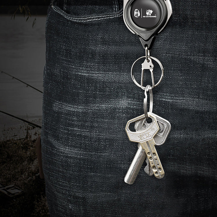 HX OUTDOORS Multifunction Telescopic Anti-off Buckle Keychain Portable Fishing Tool