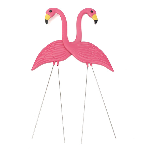2PCS 90CM Pink Flamingos Plastic Yard Garden Decorations Lawn Art Ornaments Retro Statue