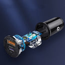 KUULAA 48W QC4.0 PD3.0 Dual Output Smart Mini Car Charger for Samsung S10 9 Xiaomi Redmi Note8 for iPhone Mobile Phone