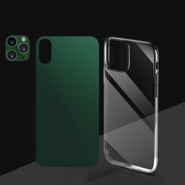 Bakeey 3 in 1 Converted Change X/XS to 11 Pro Second Change Anti-scratch Phone Camera Lens Protector + Rear Matte flim + Transparent TPU Protective Case for iPhone X / XS