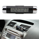 High 2 in 1 Digital LCD Display Screen Hygrometer Thermometer Car Time Clock