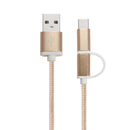 TIANSTON Original 1M Aluminum Nylon Metal Plug Usb Type-C Cable Sync Charge Cable