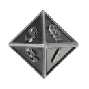 Embossed Steel 7 Pcs Multisided Dice Heavy Metal Polyhedral Dice Set w/ Bag