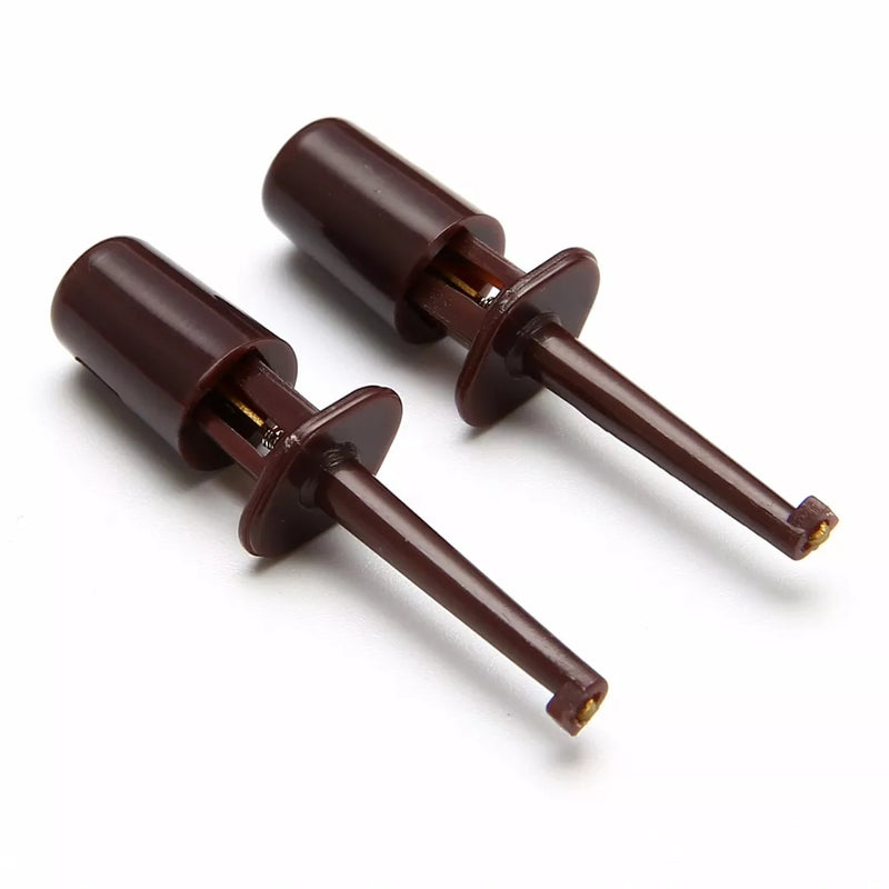 30pcs Multimeter Wire Lead Test Hook Clip Electronic Mini Test Probe Set Red White Blue Black Purple For Repair Tool