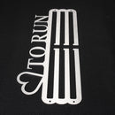 'LOVE TO RUN' Medal Hanger Display Holder Brushed Stainless Steel Wire 36 Medals Hanger 32cm Triple Bar