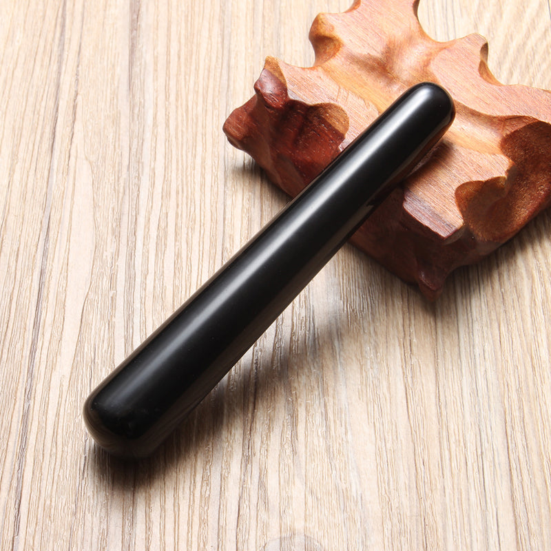 Natural Black Obsidian  Wands Gemstone Manual Massager Pleasure Wand Stick