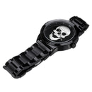 LIGE LG9876 Special Skull Pattern Three-needle Stainless Steel Quartz Watch Men Watch