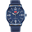MINI FOCUS MF0158G Ultra Thin Casual Style Men Watch Date Display Leather Strap Quartz Watch