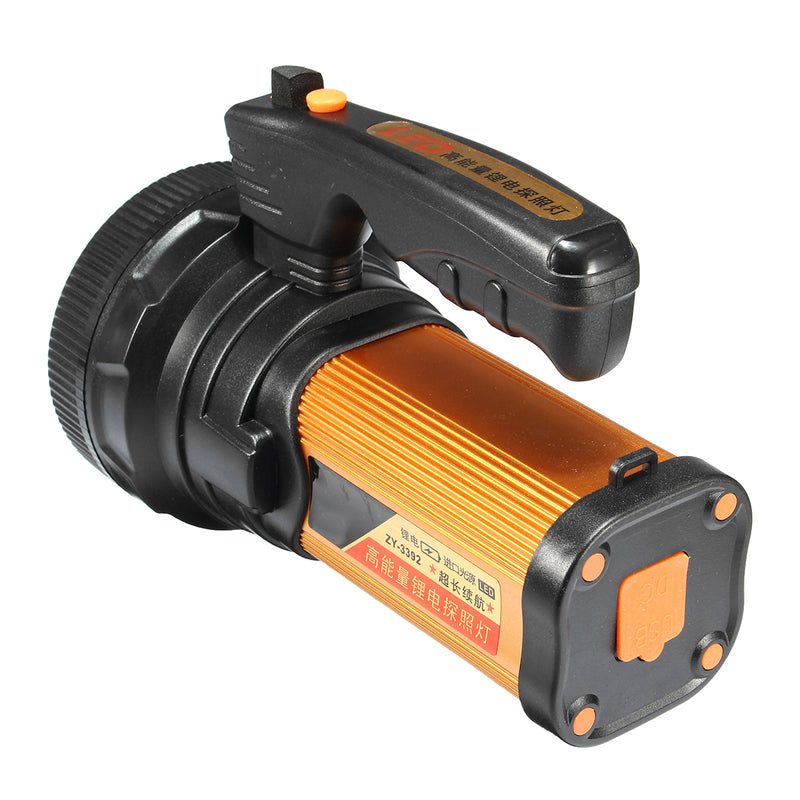 Super Bright Handheld Design Portable Spotlight USB Rechargeable Searchlight  LED Flashlight