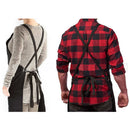 Heavy Duty Waxed Canvas Work Hobby Apron Large Pocket Fits Small to XXL Black