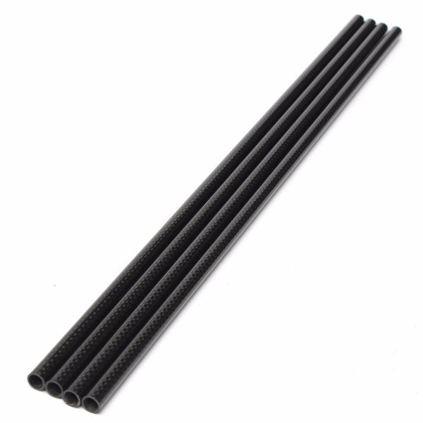 4pcs 3K 8mm x 10mm x 500mm Roll Wrapped Carbon Fiber Tube Boom for Multicopter