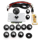 Dual Pl Black Game DIY Arcade Game Console Set Kits Replacement Parts USB Encoder to PC Joystick and