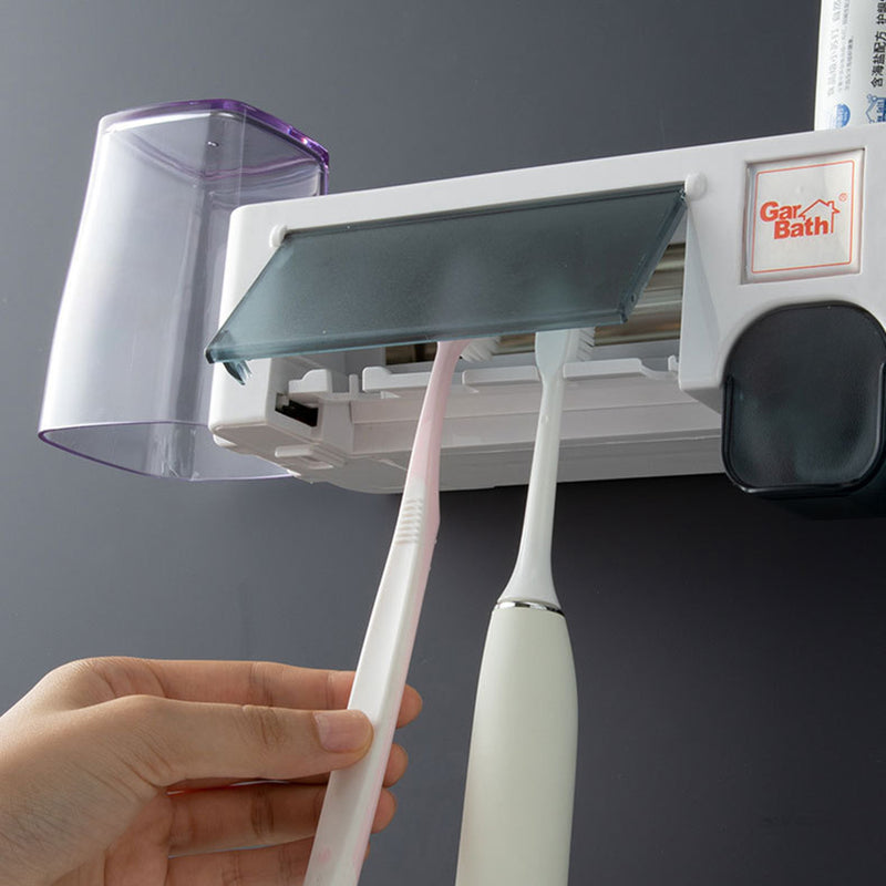 UV Ultraviolet Toothbrush Sterilizer Holder Toothpaste Squeezers Dispenser With Cup