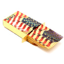Gold Plastic Coated Playing Cards Poker Game USA National Flag Style