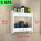 1 Piece Punch-free Bathroom Kitchen Wall-mounted Storage Rack Multipurpose Shelf 2/3 Layers S/M/L Size