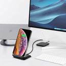 Bakeey 20W Double Coil Fast Qi Wireless Charger Dock Stand For Samsung Xiaomi Huawei