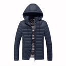 Waterproof Electric USB Heatiing Warm Hooded Jacket Winter Heated Back + Abdomen + Neck Coats Jacket 3 Temperature Control