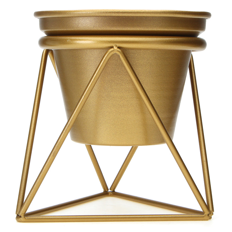 Home Garden Golden Flower Pot Plants Display Stand Planter Desk Rack Shelves Organizer