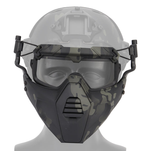 WoSporT MA-116 TPE 3D Face Helmet Goggle Sets CS Field Tactical Protective Mask COS Play Tools