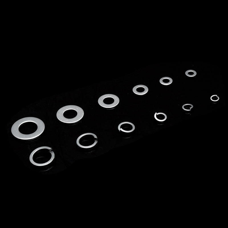 800Pcs M4-M12 Stainless Steel Self-Tapping Screw Washer Pad Handware Assortment