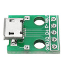 5pcs Micro USB To Dip Female Socket B Type Microphone 5P Patch To Dip With Soldering Adapter Board