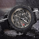 NAVIFORCE 9110 Men Watches Luxury Fashion 24 Hours Display Leather Strap Quartz Wrist Watch