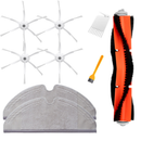 9PCS Replacements for Roborock Vacuum Cleaner Main Brush*1 Side Brushes*4 White Brush*1 Yellow Brush*1 Rags*2