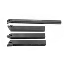Drillpro 4pcs 12mm Lathe Turning Tool Holder with 10pcs Blue Nano DCMT070204 Carbide Inserts