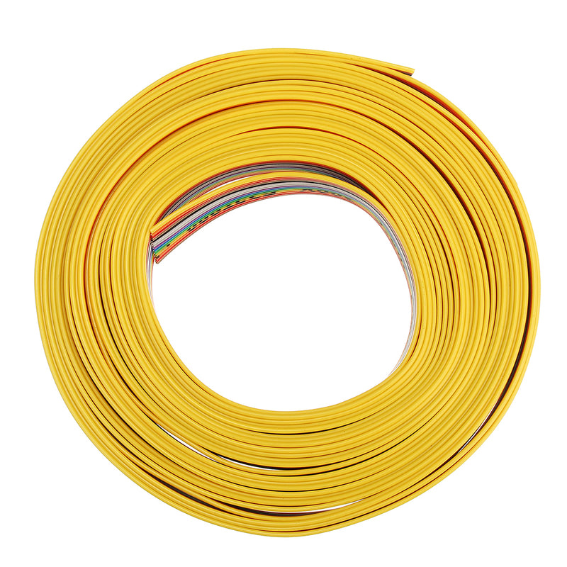 3pcs 5M 1.27mm Pitch Ribbon Cable 14P Flat Color Rainbow Ribbon Cable Wire Rainbow Cable