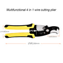 Cable Wire Stripper Cutter Hand Crimper Multifunctional Terminal Stripping Tool Pliers Tool