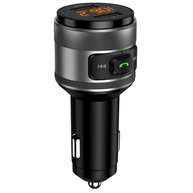 Bakeey QC3.0 Dual USB LED Display bluetooth FM Transmitter Car Charger MP3 Player For iPhone 8Plus XS 11Pro Huawei P30 Pro Mate 30 5G S10+