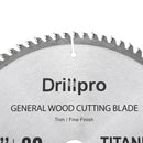 Drillpro 10 Inch 80 Teeth Saw Blade TCT General Purpose Hard and Soft Wood Saw Blades for Miter Saws Circular Saws Table Saws Hand Saws and Chop Saws