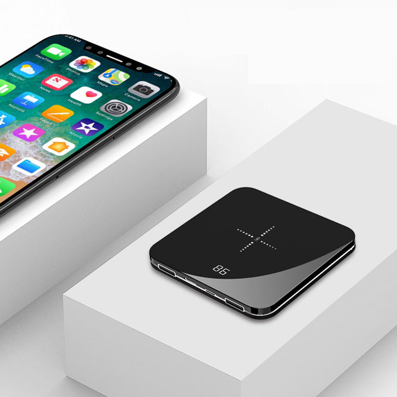 3 IN 1 Mini Power Bank 10000 MAH Thin Portable Wireless 2.1A Fast Charging