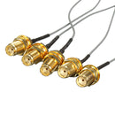 DANIU 5 Pcs 15cm 5.9 inch SMA to IPEX RF Female Adapter Cable with Red Cover Caps