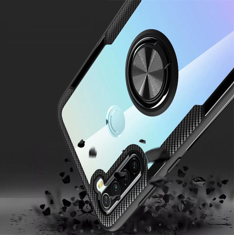 For Xiaomi Redmi Note 8 Case Bakeey 360 Adjustable Ring Holder Anti-slip Shockproof Transparent TPU Protective Case