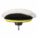 MATCC 4pcs 6 Inch Polishing Buffer Pad Polishing Bonnets Lambs Wool With M14 Drill Adapter