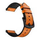 22mm Silica gel Inside External Leather Watch Band Watch Strap for Xiaomi Amazfit 2